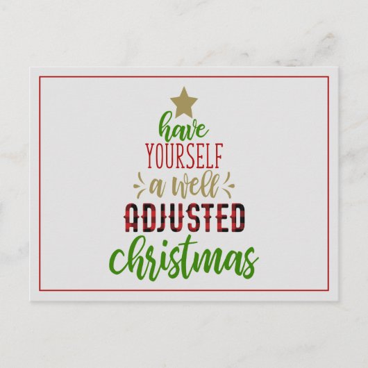 自分のクリスマスをきちんと調整しなさい ポストカード (正面)