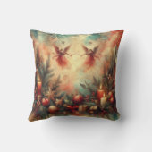 自分のクリスマスエンジェルビクトリアンドキャンドルを作成する クッション (裏面)