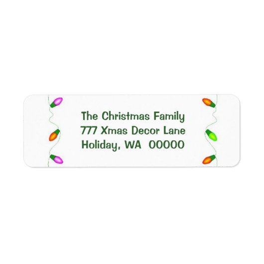 自分のクリスマスエンベロープを住所 シール (正面)