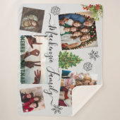 ✨自分のクリスマスカスタムファミリーの重み付け シェルパブランケット (正面)