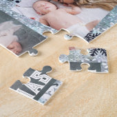 自分のクリスマスカスタムファミリー写真コラージュを作成 ジグソーパズル (側面)