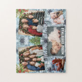 自分のクリスマスカスタムファミリー写真コラージュを作成 ジグソーパズル (縦)