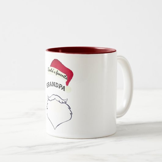 自分のクリスマスキャンディコーヒーマグギフトを作る ツートーンマグカップ (正面右)