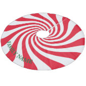 自分のクリスマスキャンディパーソナライズされたを作成する フリース ツリースカート (アングル)