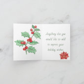 自分のクリスマスキャンドルエンジェルを作成 シーズンカード (内部)