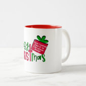 自分のクリスマスギフトカスタムを作成する ツートーンマグカップ (正面右)