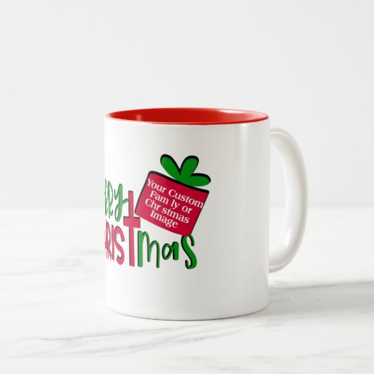 自分のクリスマスギフトカスタムを作成する ツートーンマグカップ (正面右)