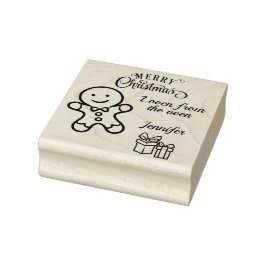 自分のクリスマスクッキーのギフトラベルを作る文字を追加 ラバースタンプ