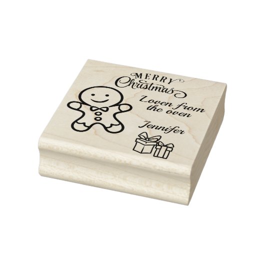 自分のクリスマスクッキーのギフトラベルを作る文字を追加 ラバースタンプ (スタンプ)