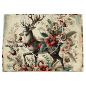 自分のクリスマススタビクトリアンッグを作成する ラージペーパーバッグ (正面)