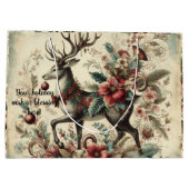 自分のクリスマススタビクトリアンッグを作成する ラージペーパーバッグ (裏面)