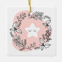 自分のクリスマススターレトロを作成 セラミックオーナメント