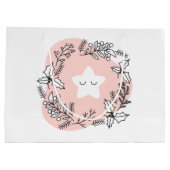 自分のクリスマススターレトロを作成 ラージペーパーバッグ (裏面)