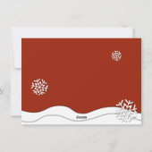 自分のクリスマススノーフレークを作成する家族の写真 シーズンカード (裏面)