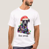 自分のクリスマスダルマチアの犬を作成 Tシャツ (正面)