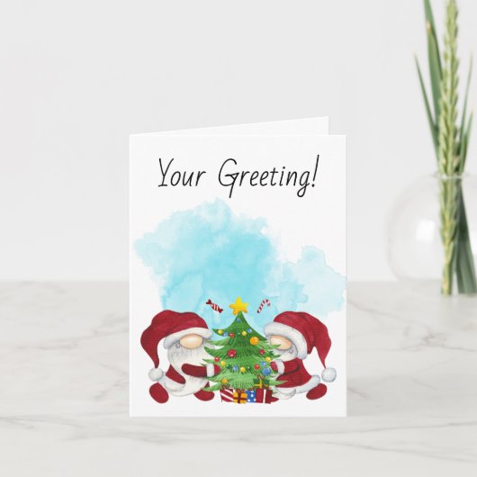 自分のクリスマスツリーの格言を作成する シーズンカード (正面)
