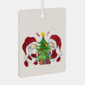 自分のクリスマスツリーの格言を作成 メタルオーナメント (正面右)