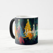 自分のクリスマスツリーカラフルを作成する モーフィングマグカップ (正面左)