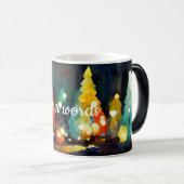 自分のクリスマスツリーカラフルを作成する モーフィングマグカップ (正面右)