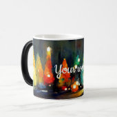 自分のクリスマスツリーカラフルを作成する モーフィングマグカップ (正面左)