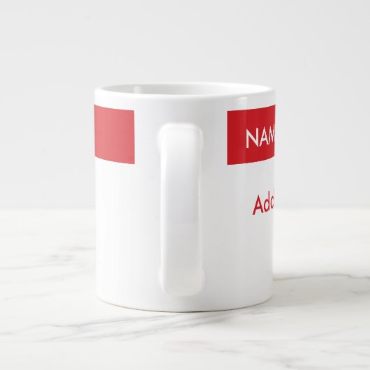 自分のクリスマステンプレートジャンボマグの作成 ジャンボコーヒーマグカップ (裏面)