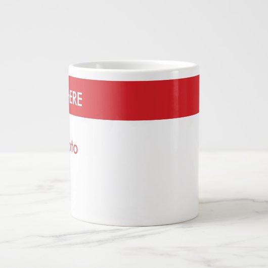 自分のクリスマステンプレートジャンボマグの作成 ジャンボコーヒーマグカップ (正面)