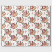 自分のクリスマストリートホワイトを作成 ラッピングペーパー (フラット)