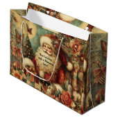 自分のクリスマスバタビクトリアンーフィングサンタを作成 ラージペーパーバッグ (正面アングル)