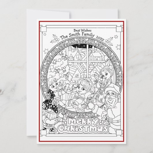 自分のクリスマスパーソナライズされたフェスティバルを彩る シーズンカード (正面)