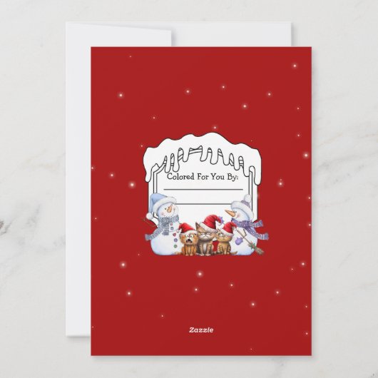 自分のクリスマスパーソナライズされたフェスティバルを彩る シーズンカード (裏面)