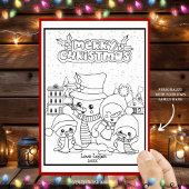 自分のクリスマスパーソナライズされた雪だるまを彩る シーズンカード