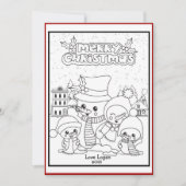 自分のクリスマスパーソナライズされた雪だるまを彩る シーズンカード (正面)