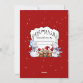 自分のクリスマスパーソナライズされた雪だるまを彩る シーズンカード (裏面)