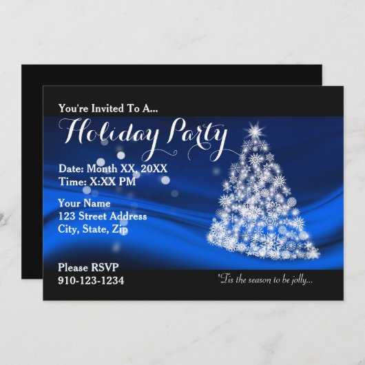 自分のクリスマスパーティの招待状 招待状 (正面/裏面)