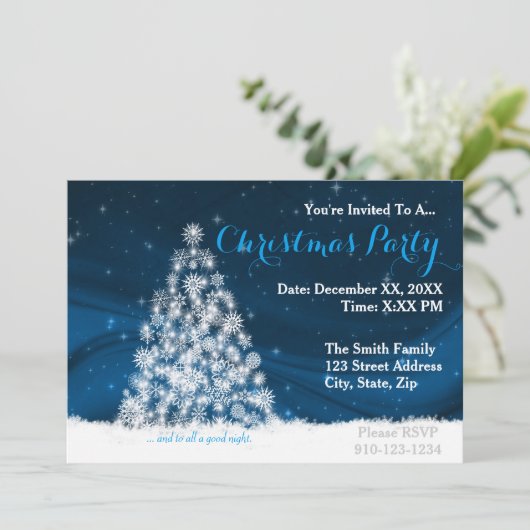 自分のクリスマスパーティの招待状 招待状 (スタンド正面)