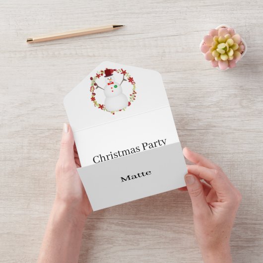 自分のクリスマスパーティーの作成RSVPホワイト オールインワン招待状 (ビデオ)