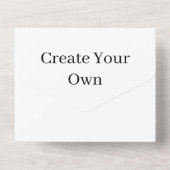 自分のクリスマスパーティーの作成RSVPホワイト オールインワン招待状 (裏面)