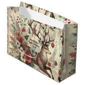 自分のクリスマスビクトリアンの鹿を作成 ラージペーパーバッグ (正面アングル)