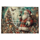 自分のクリスマスビクトリアンサンタ・ムーンを作成 ラージペーパーバッグ (裏面)