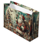 自分のクリスマスビクトリアンサンタ・ムーンを作成 ラージペーパーバッグ (正面アングル)