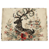 自分のクリスマスビクトリアントナカイの作成 ラージペーパーバッグ (正面)