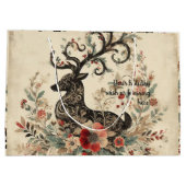 自分のクリスマスビクトリアントナカイの作成 ラージペーパーバッグ (裏面)