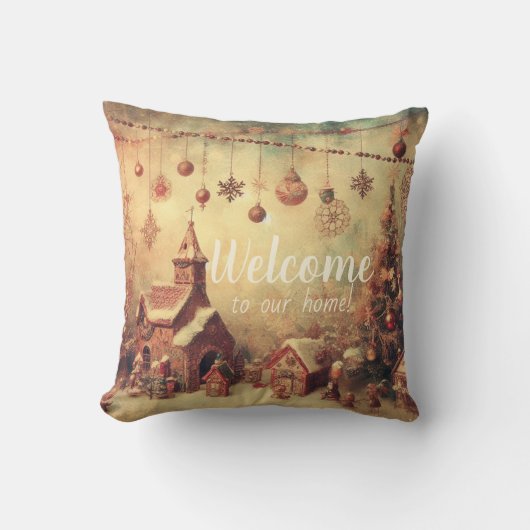 自分のクリスマスビレッジを作成 クッション (正面)