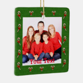 自分のクリスマスファミリーフォトを作成 セラミックオーナメント (右)