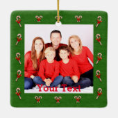 自分のクリスマスファミリーフォトを作成 セラミックオーナメント (裏面)