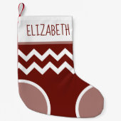 自分のクリスマスファミリーマッチングカップルを作成 スモールクリスマスストッキング (正面)