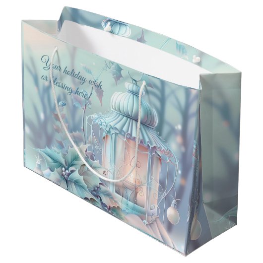 自分のクリスマスフェアリーのライトを作成する ラージペーパーバッグ (裏面アングル)