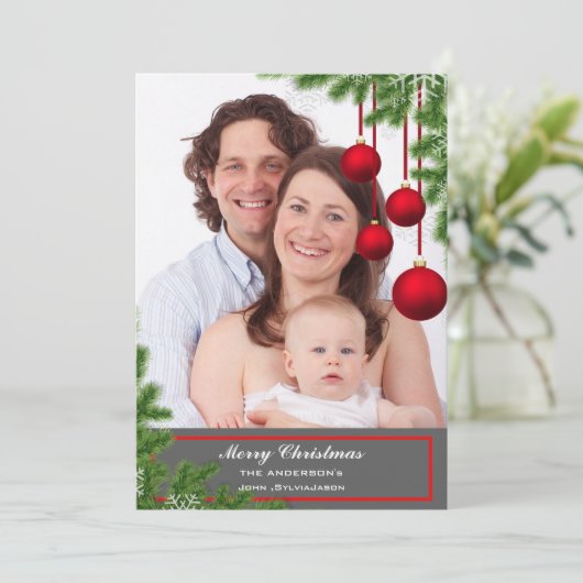 自分のクリスマスフォトを作成 シーズンカード (スタンド正面)