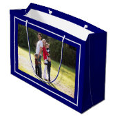 自分のクリスマスブルーの写真抱き枕を作成！ ラージペーパーバッグ (裏面アングル)