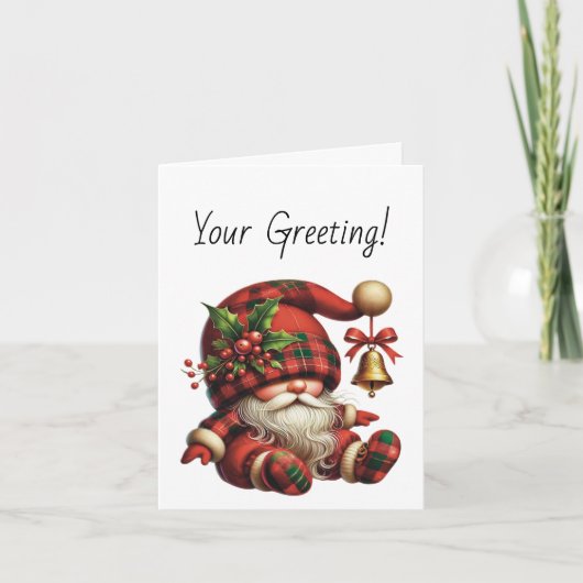 自分のクリスマスプレドを作成する格言サンタ シーズンカード (正面)